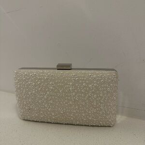 Elegant Pearl-Embellished Clutch